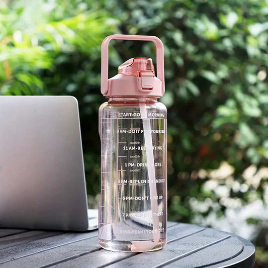 2L Large Capacity Water Bottle with Sipper | 2000ml Water Bottle with Sipper | Large Transparent Water Bottle Price in Pakistan