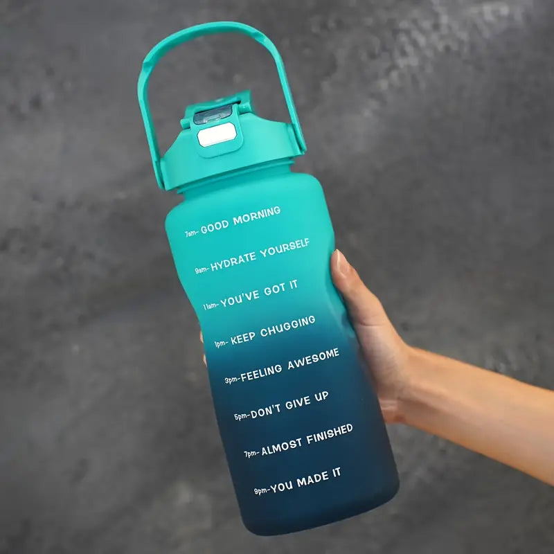 2L Gradient Color Large Capacity Water Bottle with Sipper | 2000ml Water Bottle with Sipper | Large Transparent Water Bottle Price in Pakistan